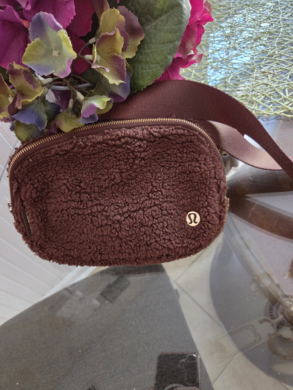 Lululemon Athletica Brown Sherpa Belt Bag Like New